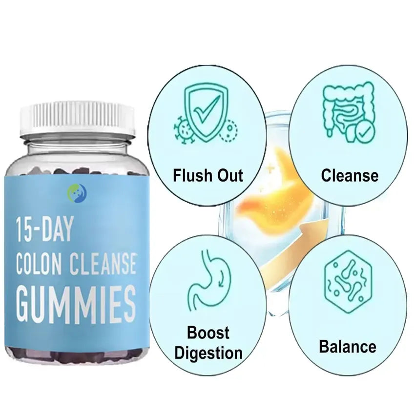 Gummies détox et nettoyage du côlon 15 jours