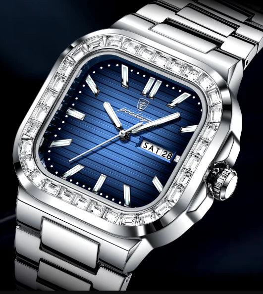 Montre de Luxe avec Bracelet en Acier Inoxydable