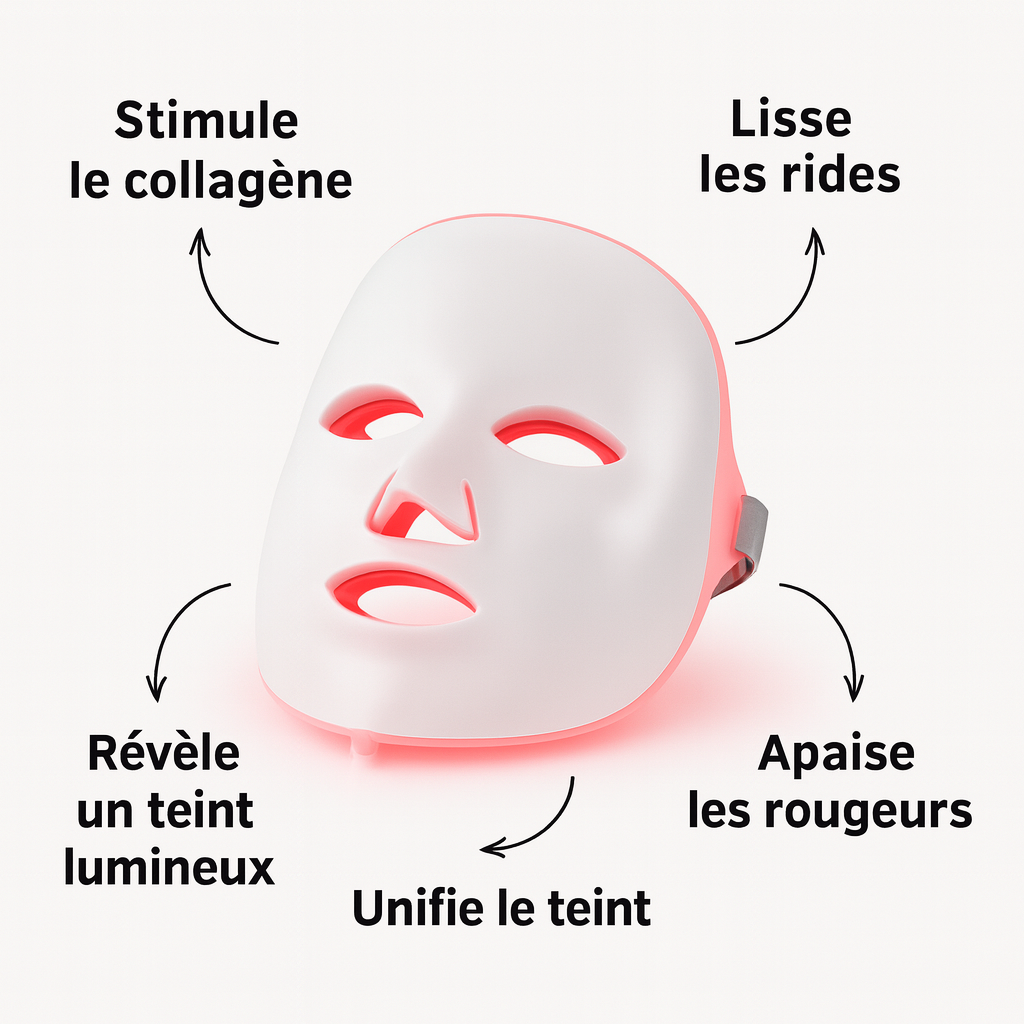 Masque LED Visage – Luminothérapie Anti-Âge
