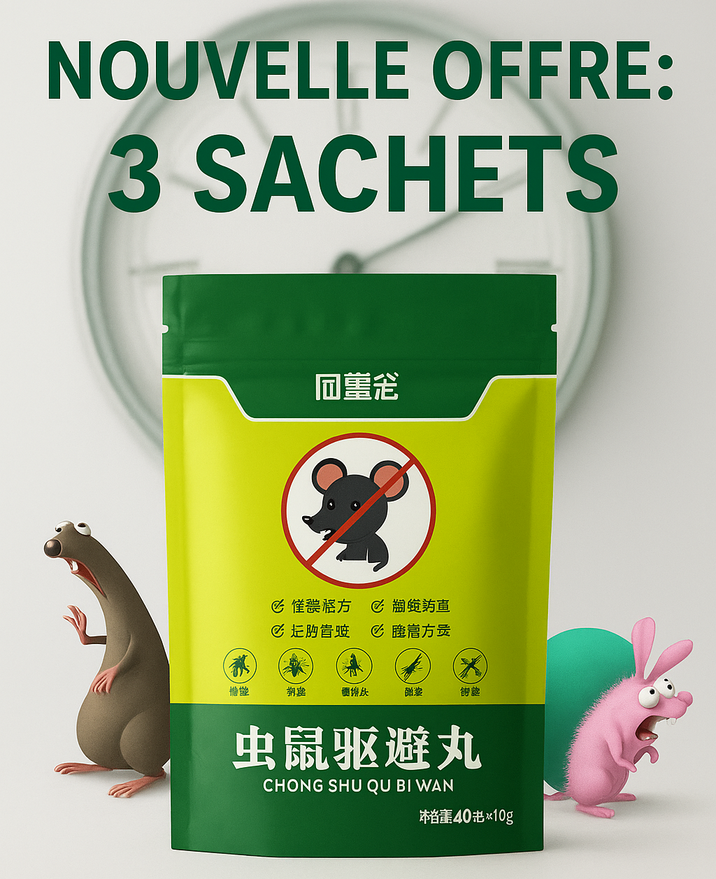 Pack 3 Sachets Sphére Anti-Rongeurs